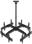 EQUIP Deckenhalterung 32"-65"/4TFT 30Kg Quad-Screen sw lite Retail (Speditionsversand)