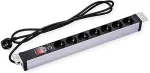 VALUE 19.99.1633 power extension 1.8 m 7 AC outlet(s) Indoor Black