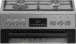 Pliit Beko Cooker | FBMA61330GXDT | Hob type Gas | Oven type Electric | Stainless Steel | Width 60 cm | Depth 60 cm | Grilling | LED | Energy efficiency class A | 72 L