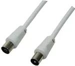 LOGILINK - Antennenkabel - F-Stecker (M) - F-Buchse (W) - 2.5 m - Wei&szlig; (CA1061)