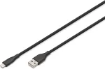 Digitus USB 2.0 Kabel Typ A-Lightning Silikon 0,5m MFI schwa