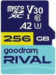 M&auml;lukaart GoodRam Memory card microSD 256GB Rival UHS-I V30 U3 C10 A2 170/120MBs
