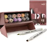 Noname Double-sided Marker Pens ARRTX Oros, 12 Colours, earth tone shade