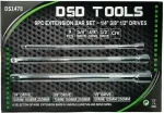 DSDTOOLS 9-OSALINE PIKENDUSKOMPLEKT - 1/4" 3/8" 1/2" DS1478