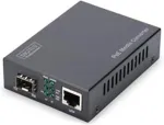 Digitus Gigabit PoE media converter, RJ45 / SFP, PSE black