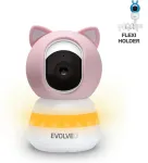 EVOLVEO Baby Monitor LUX - Smart 360&deg; video baby monitor with night vision, crying and motion detection, pink