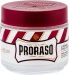 PRORASO Red Pre-Shave Cream 100ml - Before Shaving meestele