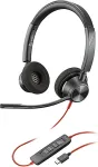 Hp Poly Blackwire 3320 Stereo USB-C Headset +USB-C/A Adapter (213934-01)