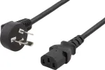 DELTACO maandatud toitekaabel, PSB-10A - IEC 60320 C13, 2m, must