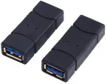 Logilink - Gender Changer USB - 9-polig USB Typ A (W) - 9-polig USB Typ A (W) (USB 3.0) - geformt - Schwarz (AU0026)