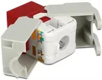 DE-LOCK DeLOCK UTP Cat6 Keystone module, RJ45 ho - LSA Cat6, "Tool-free", red / hall / 86344
