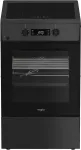 Pliit Whirlpool Cooker | W5I8LCSTA | Hob type Induction | Oven type Electric | Anthracite | Width 50 cm | Depth 60 cm | Energy efficiency class A | 60 L