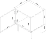Cama MEBLE Cama Bedside table 2 pcs ISLA 44,5x40x59 black matt