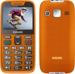 Mobiiltelefon EVOLVEO EasyPhone XR, mobile phone for seniors with charging stand, orange