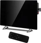 Maclean Glass Heating Panel, Infrared 600W, Timer, Remote Control, Thermostat, WiFi Tuya, Black Color, 55x100cm, MCE536