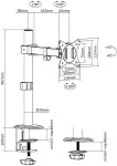 Logilink Monitor mount 17-32 inches arm lenght 200mm, 9kg max