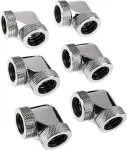 RAIJINTEK Pelias D160906, 16mm, 90 Grad Adapter - 6er-Pack, silber