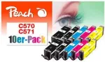 Tooner Peach Patrone Canon PGI-570XL/CLI-571XL Multi-10-Pack komp
