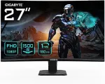 Monitor Gigabyte GS27FC 27" FHD Curved Gaming - 1920 x 1080, 1500R, 180Hz, 1 ms, 250 cd/m&sup2;, FreeSync Premium, HDR Ready, HDMI 2.0, Displayport 1.4
