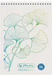 Herlitz spiraaliga m&auml;rkmik A7/50 ruuduline GREENline Ginkgo