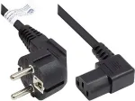 Alcasa Good Connections Schutzkontakt-St. gew.- C13 gew. schw. 3m