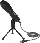 DeLOCK USB Kondensator Mikrofon mit Tischst&auml;nder - ideal f&uuml;r Gaming, Skypen und Gesang