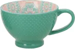 Home4you Kruus SEREN H7,7cm 355ml, t&uuml;rkiissinine t&auml;pp