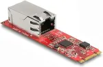 DELOCK Konverter M.2 Key B+M Stecker zu 1 x RJ45 2,5 Gigabit LAN Port horizontal