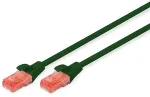 Digitus Professional - Patch-Kabel - RJ-45 (M) bis RJ-45 (M) - 50 cm - UTP - CAT 6 - IEEE 802.3 - halogenfrei, geformt, ohne Haken - gr&uuml;n (DK-1617-005/G)
