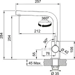 FRANKE Tap Lina L Chrom 115.0693.230