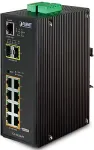 Planet IGS-10020HPT - Switch - L2+ - managed - 8 x 10/100/1000 (PoE+) + 2 x Gigabit SFP - an DIN-Schiene montierbar, wandmontierbar - PoE+ (270 W) - Gleichstrom