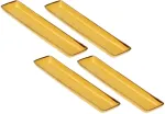 Rose&Tulipani Set of 4 Concerto Ocra Rectangular Trays - Yellow, 32 x 8 cm