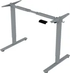 Home4you T&ouml;&ouml;laud ERGO FIT 1-mootoriga 120x60xH71,5-116cm, must/h&otilde;behall