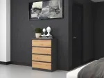 TOP E SHOP Topeshop M4 ANTRACYT/ARTISAN chest of drawers