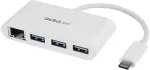 V&otilde;rgukaart Startech .com - Hub - 3 x SuperSpeed USB 3.0 + 1 x 10/100/1000