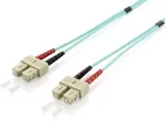 Equip - Patch-Kabel - SC multi-mode (M) zu SC multi-mode (M) - 1,0m - Glasfaser - Duplex - 50/125 Mikrometer - OM3 - T&uuml;rkis (255321)