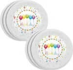 Procos korduvkasutatav peotaldrik, 21cm, 6 tk, Happy Birthday Streamers