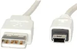 VALUE USB 2.0 Kabel Typ A - 5-Pin Mini weiss 1,8m