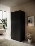 Cama MEBLE Wardrobe PAFOS 2D 90x55.5x198.5 Black matt