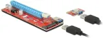 V&otilde;rgukaart DELOCK Riser Karte PCI Express x1 > x16 mit 60 cm USB Kabel