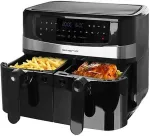 Frit&uuml;&uuml;r EMERIO Hei&szlig;luftfritteuse, Smart Fryer, 4,5+4,5L, Cool touch