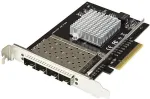 V&otilde;rgukaart Startech .com Quad-Port SFP+ Server Network Card - PCI Express - Intel XL710 Chip - Netzwerkadapter - PCIe x8 - 10 Gigabit SFP+ x 4 - Schwarz (PEX10GSFP4I)