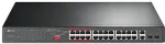 TP-Link 24-Port 10/100Mbps + 2-Port Gigabit Unmanaged PoE+ Switch