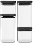 Brabantia 4x1 TASTY+ Square Canister dark grey