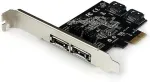 StarTech.com 2 Port SATA III PCI Express Schnittstellenkarte - Speicher-Controller - 2 Sender/Kanal - SATA 6Gb/s / eSATA 6Gb/s Low Profile - 600MBps - PCIe x1 (PEXESAT322I)