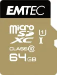 M&auml;lukaart Emtec MicroSDXC 64GB UHS-I U1 EliteGold