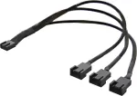 DELTACO splitter F&ouml;r PWM-fl&auml;ktar, 4-pin kuni 3x4-pin ho, svart