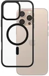 PANZERGLASS &reg; HardCase Transparent w. Black MagSafe & Frame iPhone 16 Pro Max