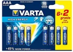 Varta Batterie AAA (LR03) 1.5V ** High Energy - 8-Pack