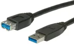 ROLINE USB 3.0 Cable, Type A M - A F 0.8 m